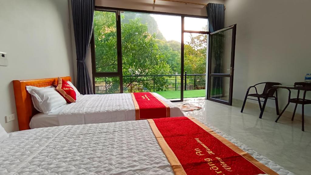 Trang An Nature View Homestay - 高级皇后区，有两张大床
