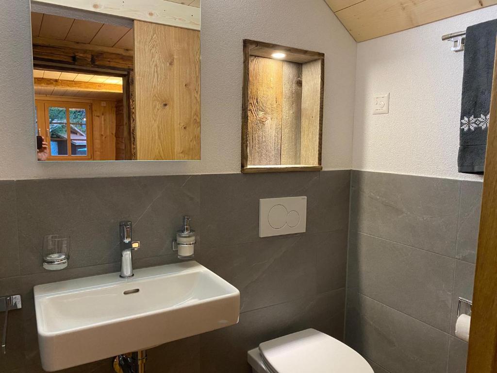 Koupelna v ubytování Chalet Brünig