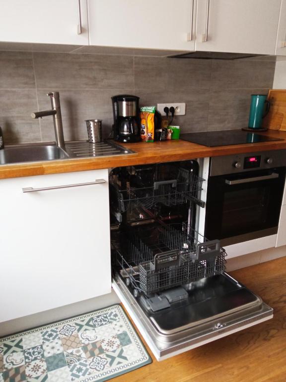Kuchyň nebo kuchyňský kout v ubytování Rare à Colmar - Appartement Champ de Mars vue sur Parc - 70m2 - 2 chambres