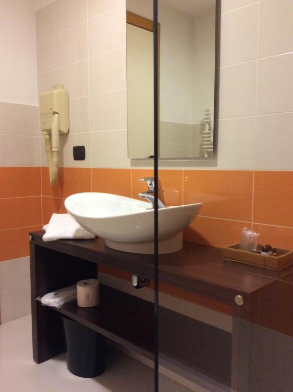Koupelna v ubytování Hotel Motel Futura