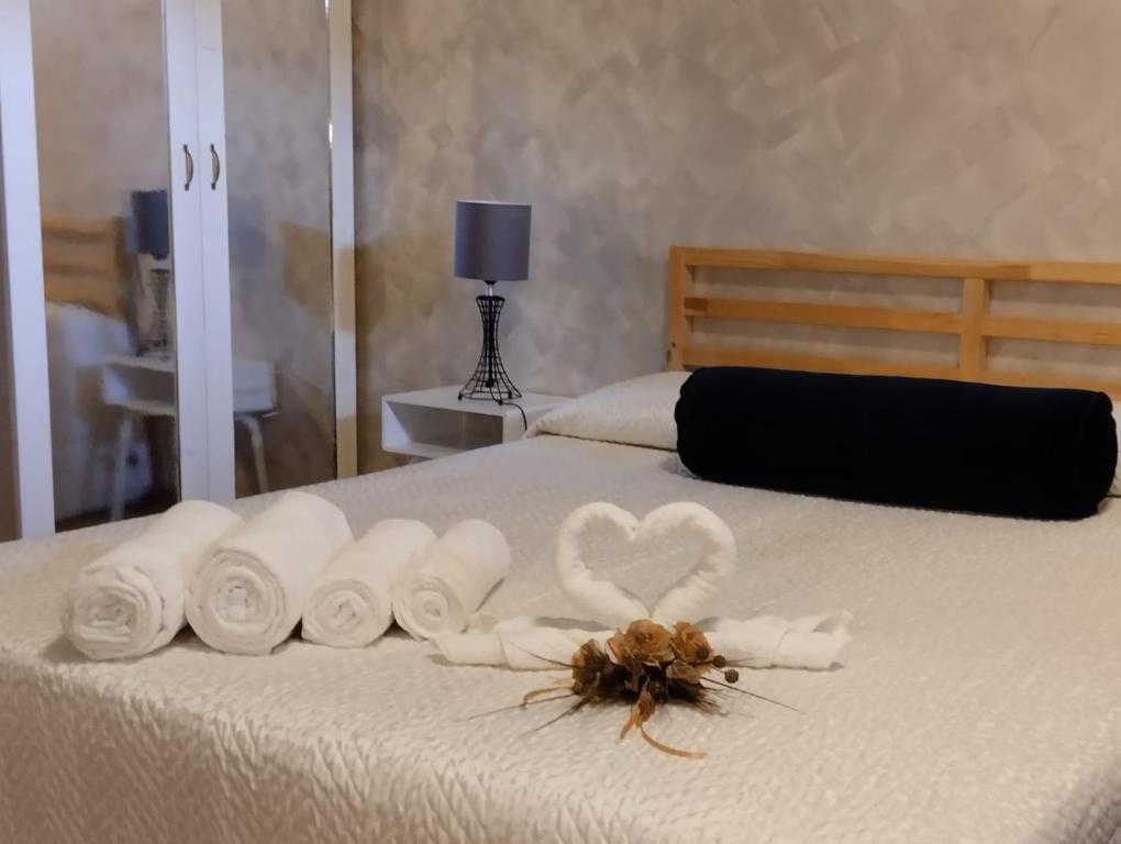 Кровать или кровати в номере Casa vacanza Giovanni Salvatori