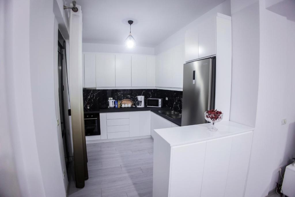Kuchyň nebo kuchyňský kout v ubytování GRANDE APARTMENT KORCE