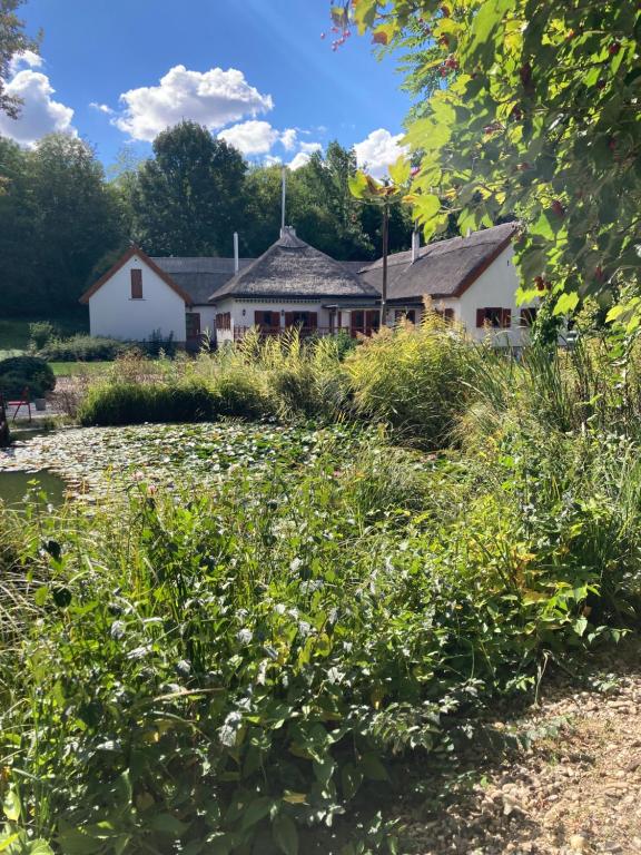 une maison au milieu d'un jardin dans l'établissement Wildente Vadászház, à Tamási