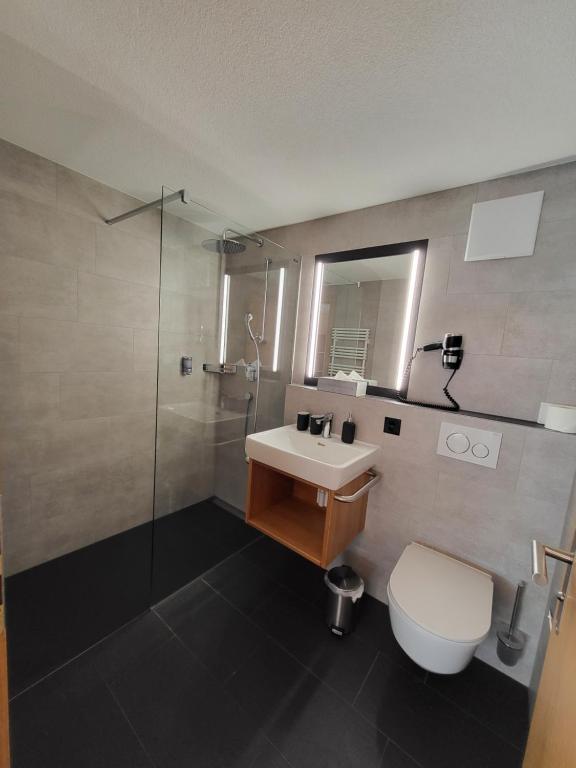 Koupelna v ubytování Hotel Europa