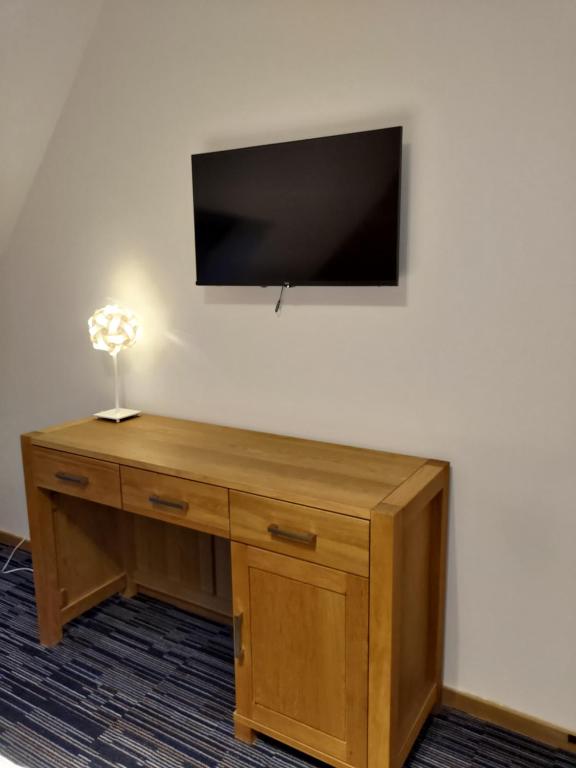 TV a/nebo společenská místnost v ubytování Apartmán 206 Žalý