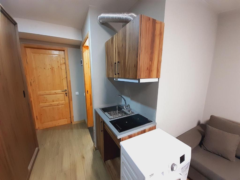 Kuchyň nebo kuchyňský kout v ubytování Didveli Gallery B-211