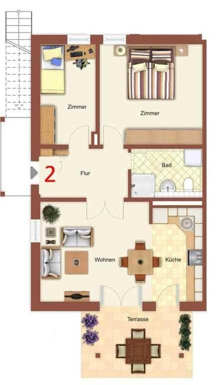Půdorys ubytování Appartement Sundevit