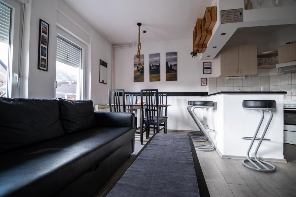 Kuchyň nebo kuchyňský kout v ubytování Apartment Biscan