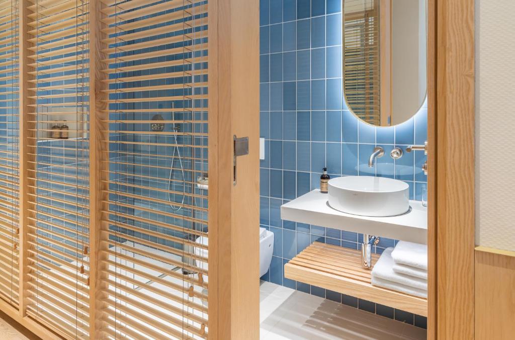 Koupelna v ubytování Rosetti Hotel