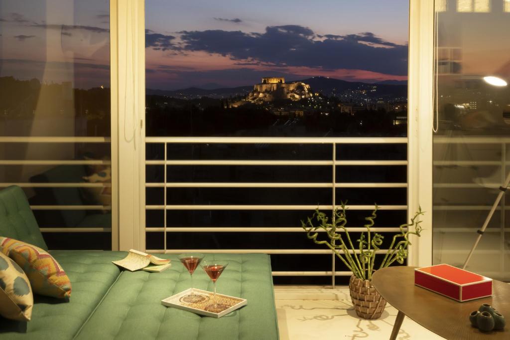 Balkón nebo terasa v ubytování Stunning Acropolis view apartment