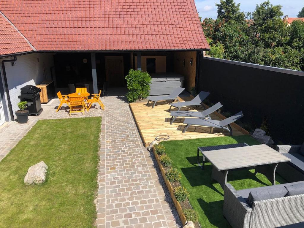 Zahrada ubytování Aux Portes des Lacs