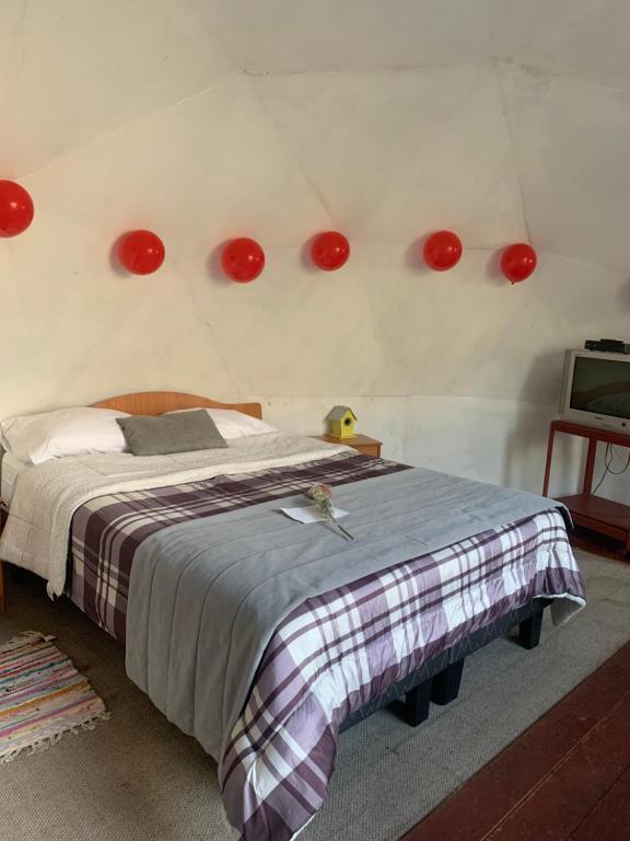 Postel nebo postele na pokoji v ubytování Cabaña El Ingenio