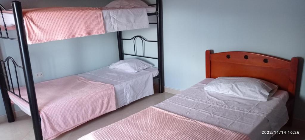 Postel nebo postele na pokoji v ubytování Hotel El Balcon de madera