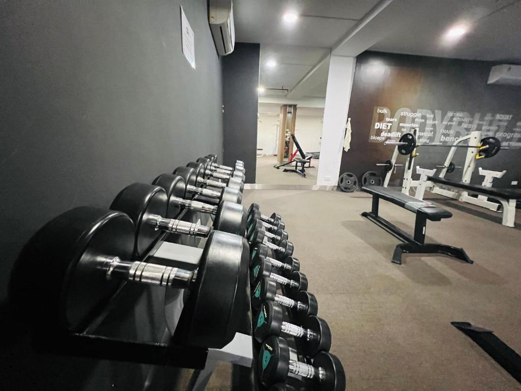 Fitness centrum a/nebo fitness zařízení v ubytování HANA Stay Riverside