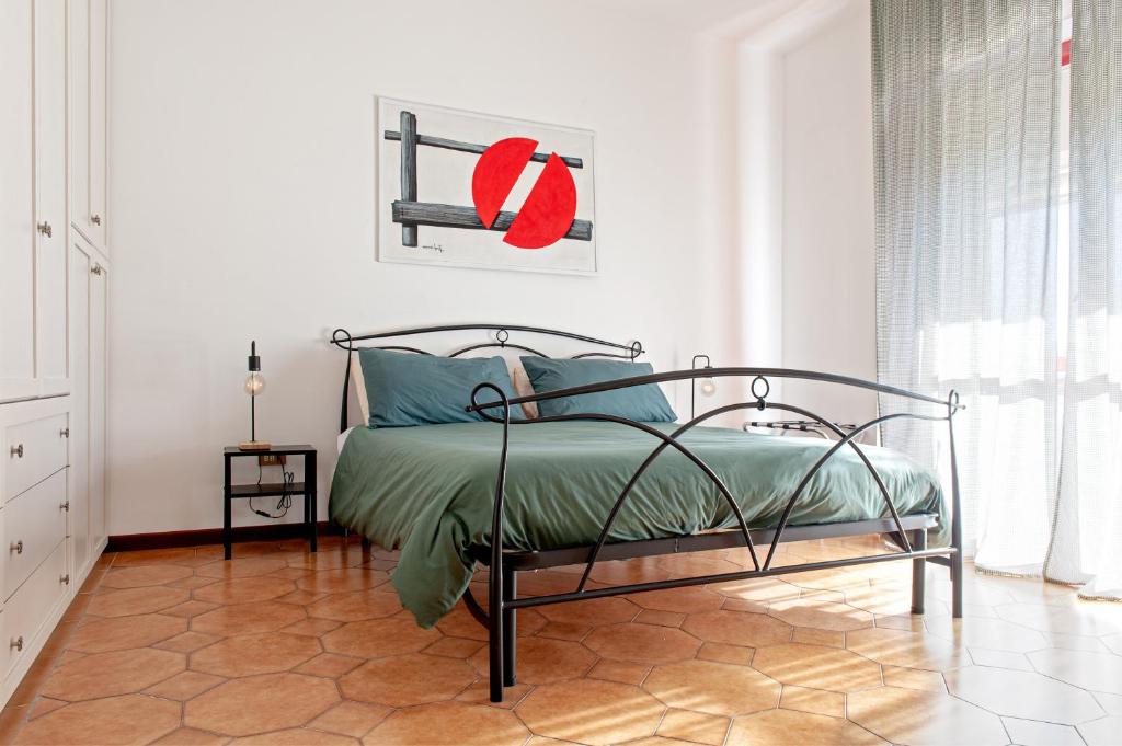 เตียงในห้องที่ Casina di Liliana