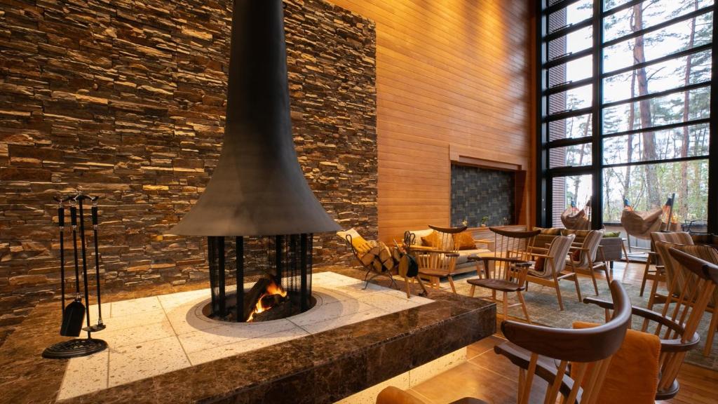 Posezení v ubytování Kyukamura Retreat-Azumino-Hotel