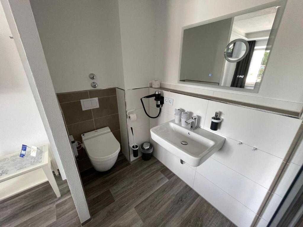 Koupelna v ubytování Hotel Leitner