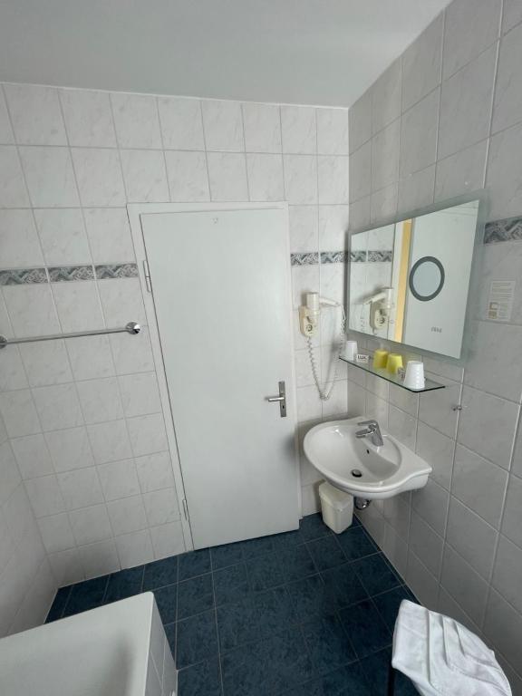 Koupelna v ubytování Hotel Leitner