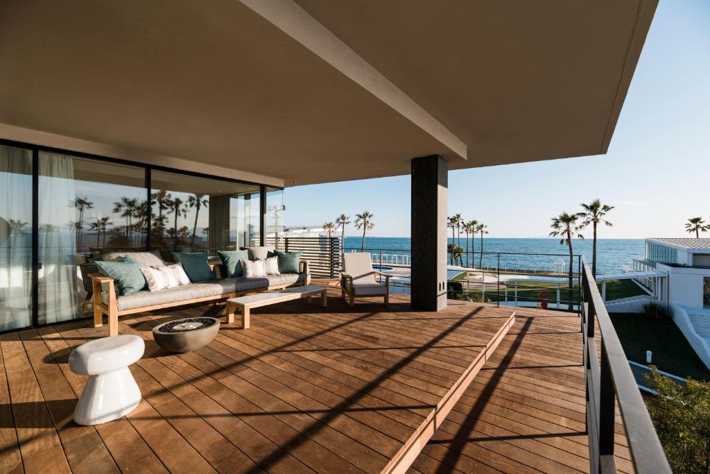 Balkón nebo terasa v ubytování MALIBU HOTEL