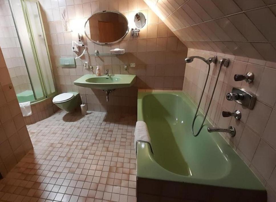 Koupelna v ubytování Jasmin dog friendly pension with shared kitchen and hearty breakfast in the center