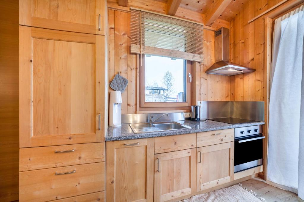 A kitchen or kitchenette at Grushof App Köpfl
