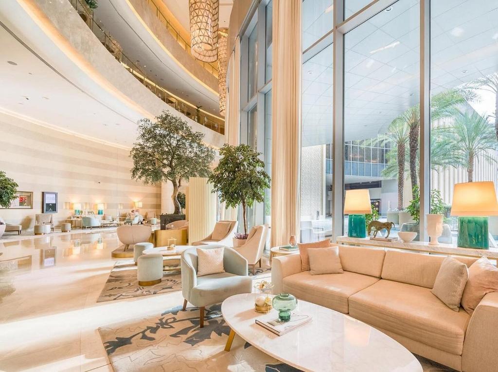 a lobby at the trump international hotel las vegas at Address Dubai Marina Residences by Qstay in Dubai