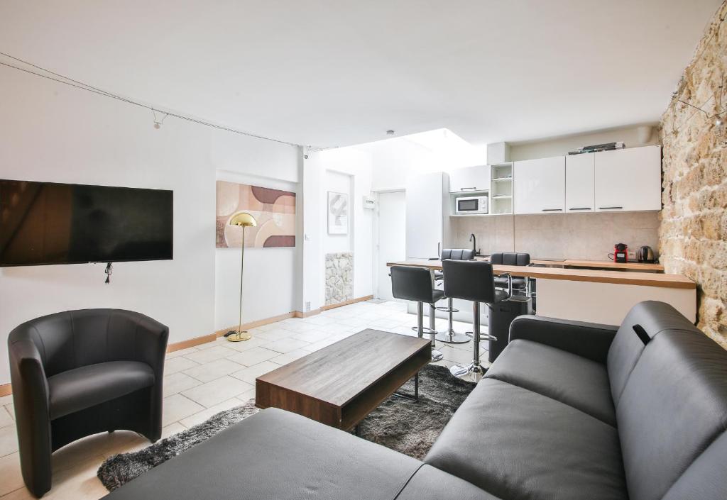 Kuchyňa alebo kuchynka v ubytovaní 01#Duplex 4Pers#Sèvres-Lecourbe#Necker