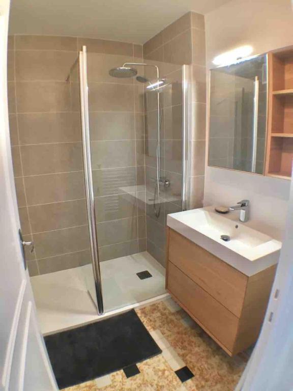 Koupelna v ubytování Annecy center 2 steps from the lake Cozy and renovated!