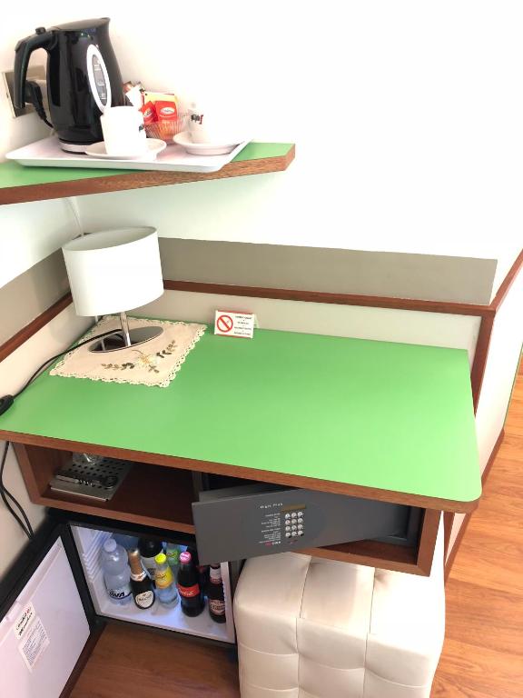 Kuchyň nebo kuchyňský kout v ubytování Hotel Signa