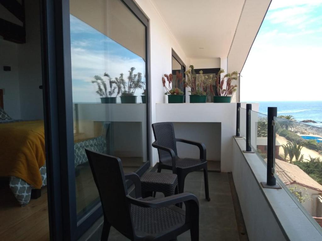Nespecifikovaný výhled na moře nebo výhled na moře při pohledu z aparthotelu