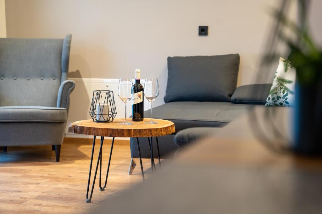 Posezení v ubytování Apartment Waldherz