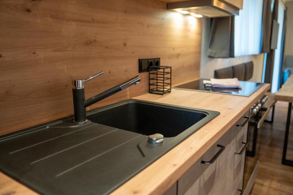 Kuchyň nebo kuchyňský kout v ubytování Apartment Waldherz