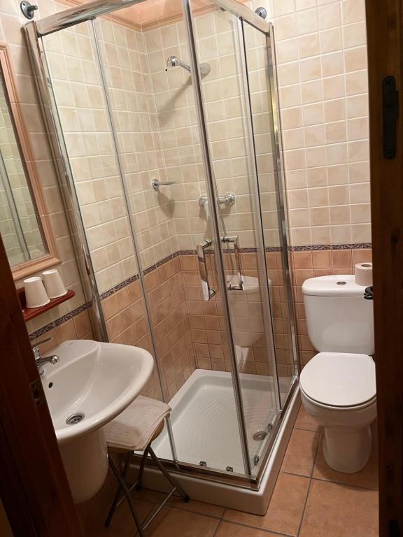 Koupelna v ubytování La Rueda