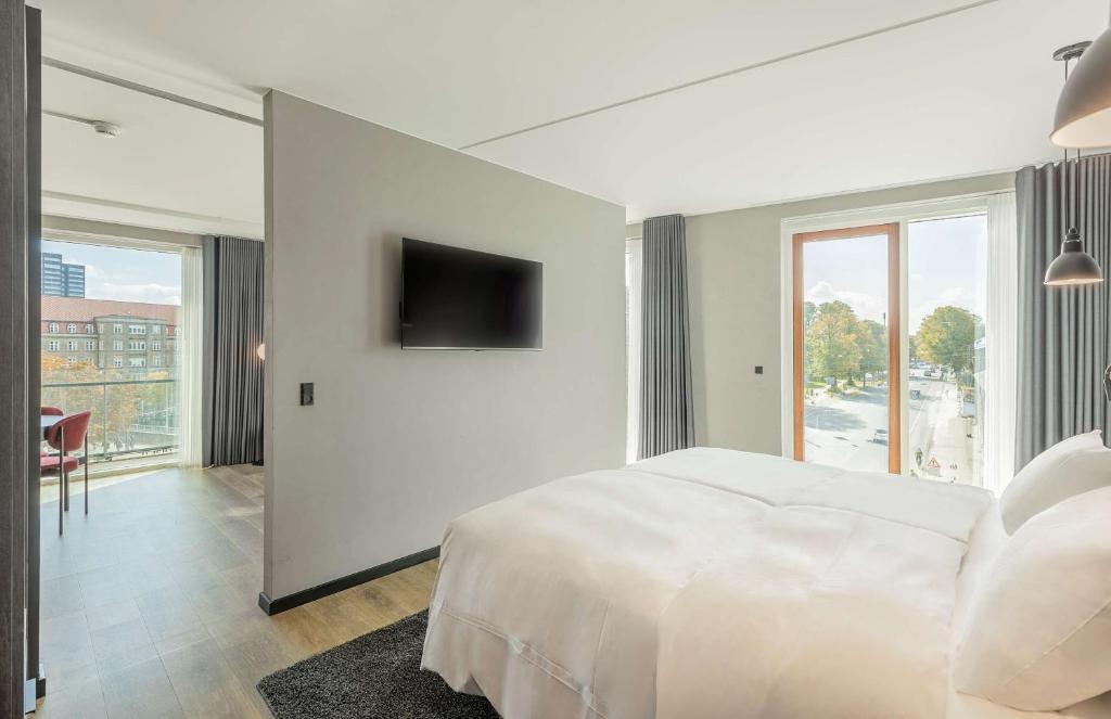 Krevet ili kreveti u jedinici u okviru objekta Radisson RED Aarhus