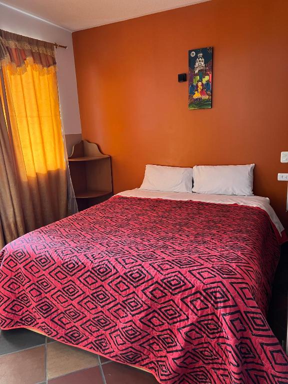 Postel nebo postele na pokoji v ubytování Hostal Alpachaca - New Quito Airport