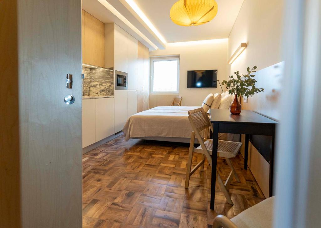 Postel nebo postele na pokoji v ubytování CASA 3 - OS LUGARES DE CASTRALEUCA