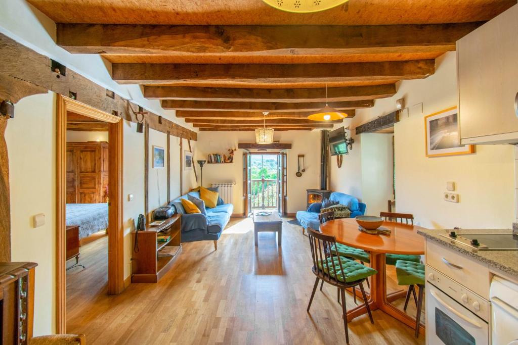 Kuchyň nebo kuchyňský kout v ubytování Casa Monaut, acogedores apartamentos a los pies de la selva de Irati