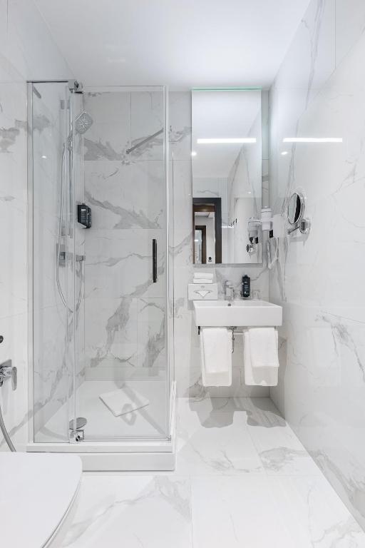 Koupelna v ubytování VICTORIA Hotel Klaipėda