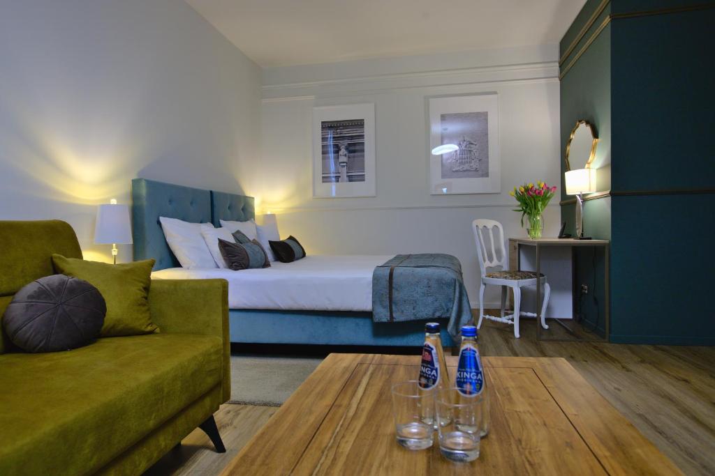 Posteľ alebo postele v izbe v ubytovaní Hotel i Restauracja na Skarpie