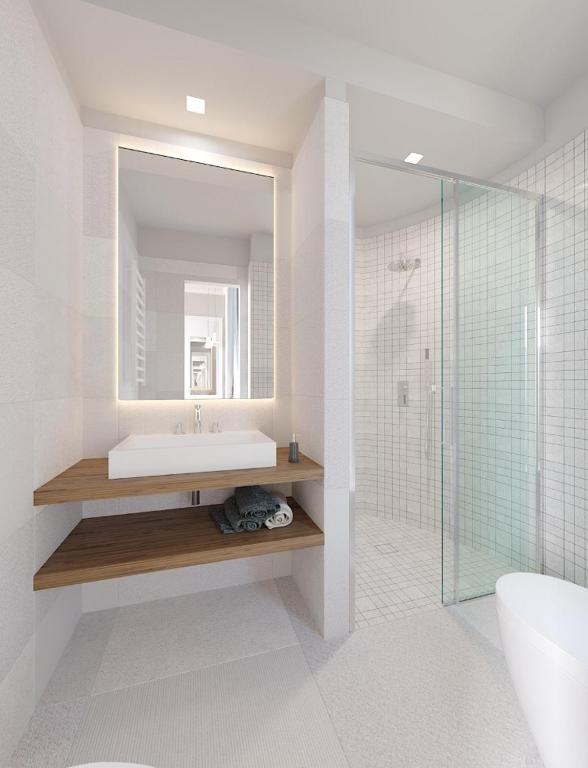 Koupelna v ubytování Hotel Susy
