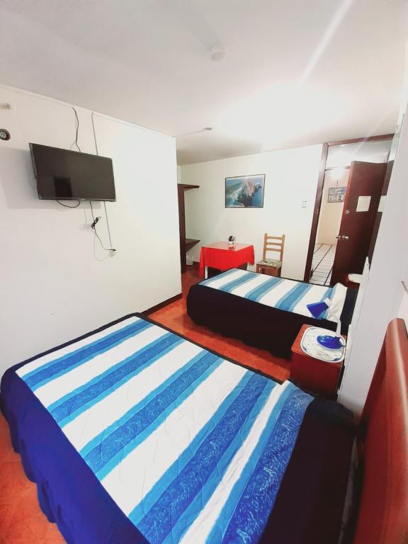 TV a/nebo společenská místnost v ubytování Hotel Central
