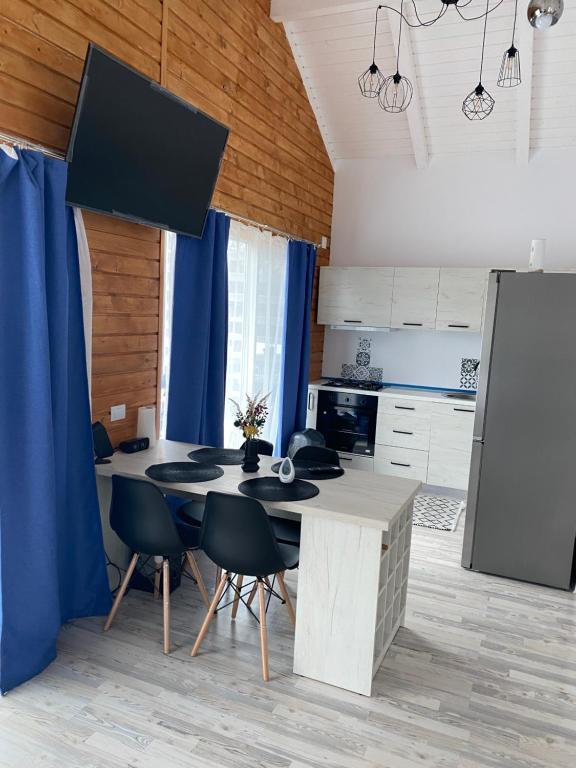 Kuchyň nebo kuchyňský kout v ubytování Cabana EvAy