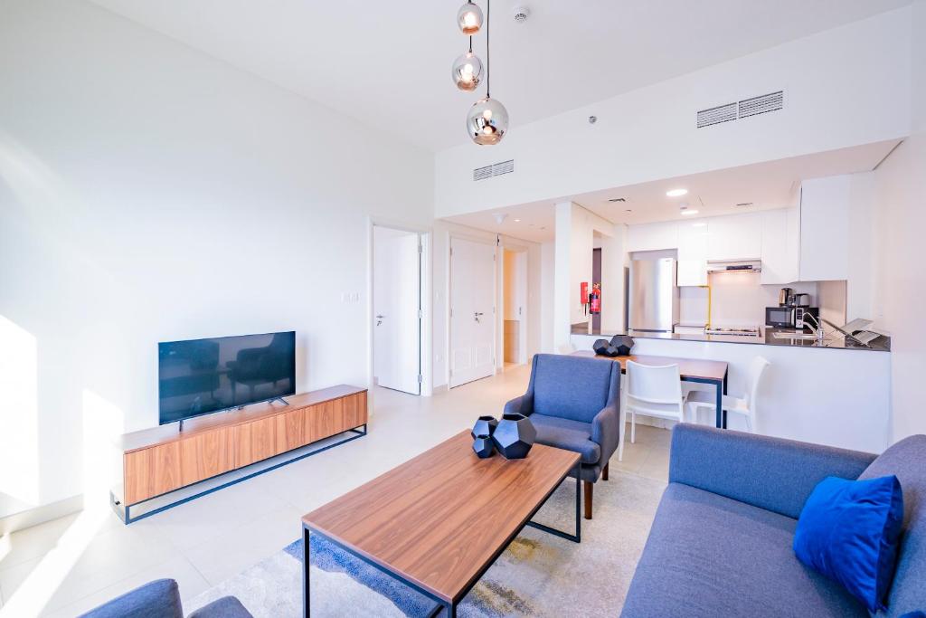 Kuchyň nebo kuchyňský kout v ubytování Expo Village Serviced Apartments