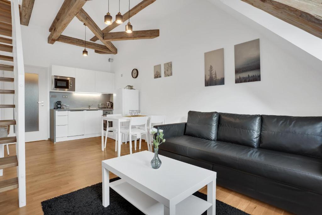 Kuchyň nebo kuchyňský kout v ubytování U Pivovaru - Apartments Boží Dar