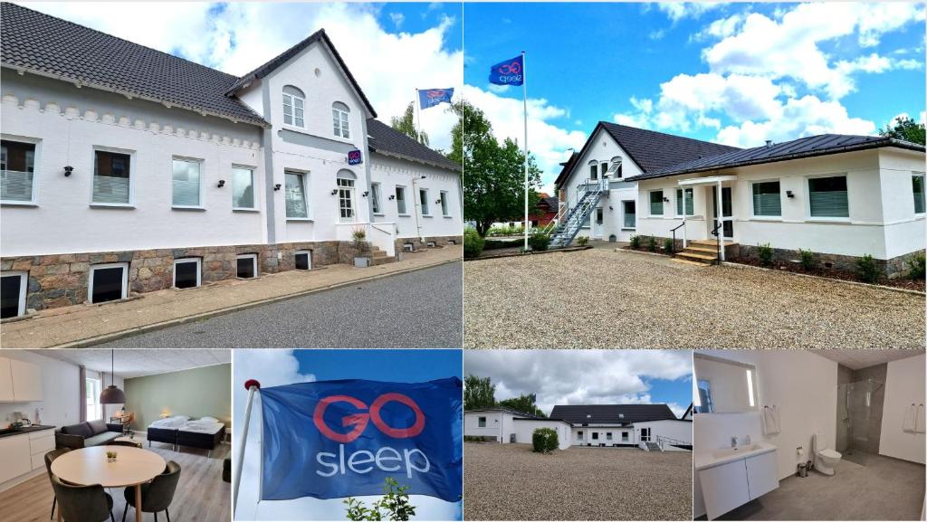 a collage of photos of a house at Go Sleep Vandel in Vandel