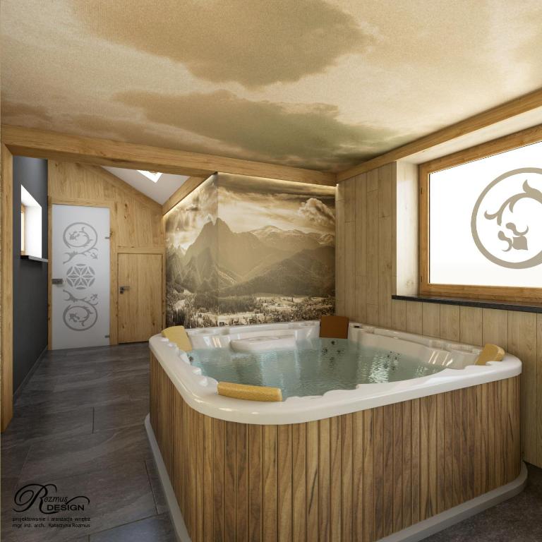 Kúpeľňa v ubytovaní Willa Dziubas z jacuzzi & sauną