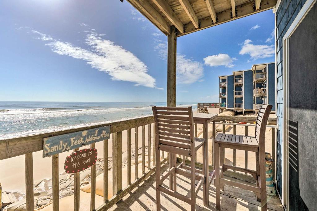 North Topsail Oceanfront Condo with Balcony!, North Topsail Beach