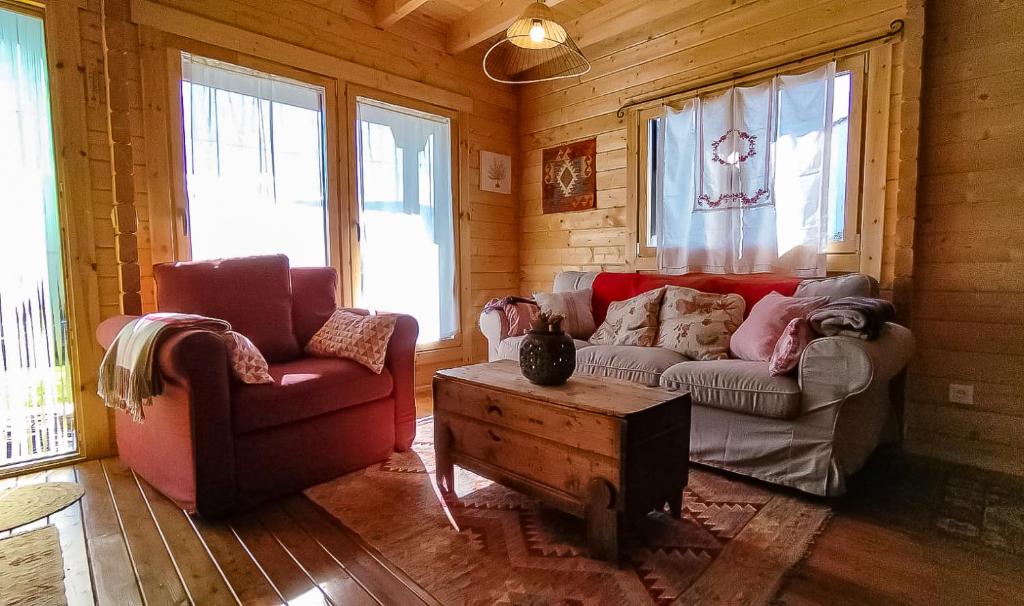 Posezení v ubytování Casa rural El Bujo