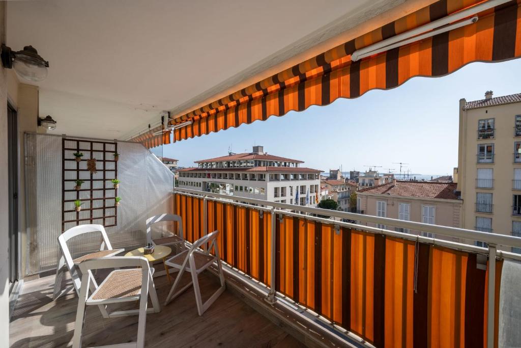 Balkón alebo terasa v ubytovaní Louis Blanc Studio Cannes
