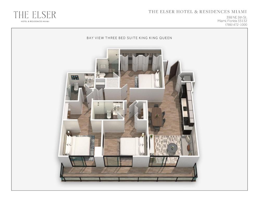 Půdorys ubytování The Elser Hotel Miami - An All-Suite Hotel